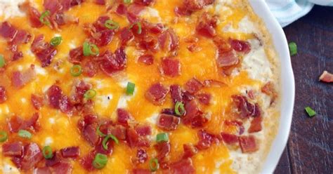 Hot Loaded Baked Potato Dip Appetizers Recipes