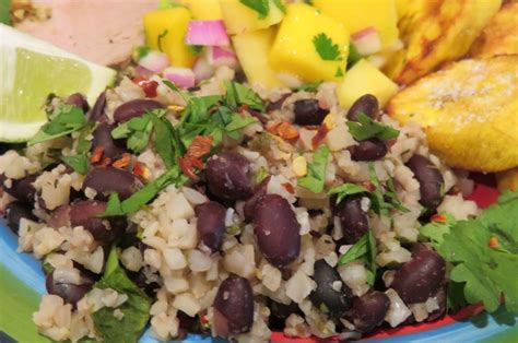 Cilantro Lime Black Beans And Cauliflower Rice Amiessas Kitchen