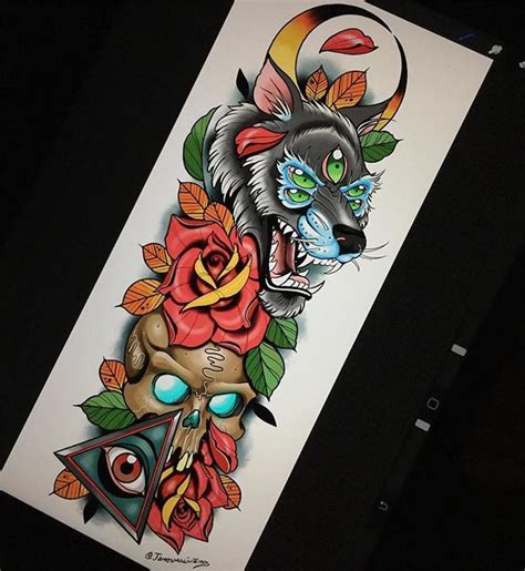 Beautiful color sketches for your tattoos - BeatTattoo.com