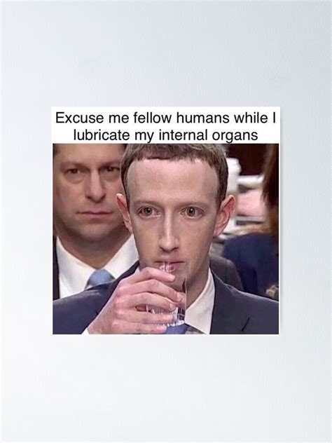 Mark Zuckerberg Reptile Meme Poster For Sale By Kiyomishop Redbubble