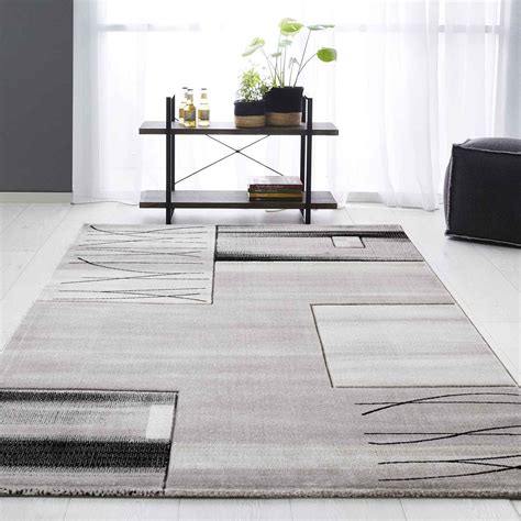 Teppiche verschönern jeden wohnbereich und schaffen dabei eine gemütliche atmosphäre, in welcher man sich einfach nur wohlfühlen kann. Florida9088 Grau Kariert Modern Teppich WOW | Vimoda Homestyle