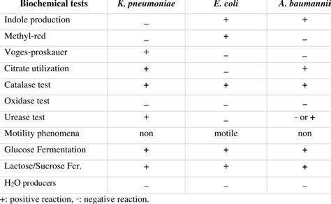 Some Biochemical Tests Used For Isolated Gram Negative Bacteria