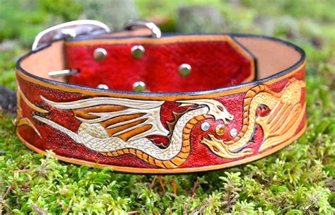 Check out our leather cat collar selection for the very best in unique or custom, handmade pieces from our pet collars & jewelry shops. Dragon Leather Dog Collar - Custom, Hand Carved. $82.00 ...