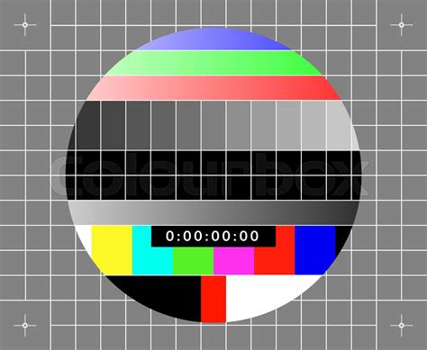 Retro Test Chip Chart Pattern That Was Used For Tv Calibration Stock