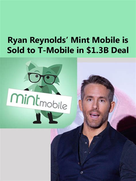 Ryan Reynolds Mint Mobile Is Sold To T Mobile In 13b Deal Welcome