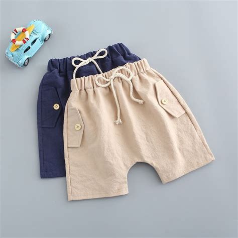 712us Boy Pants Summer Kids Linen Trousers Clothes Children Harem