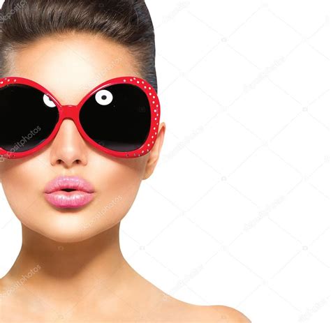 Model Girl Wearing Sunglasses Stock Photo By ©subbotina 80042414