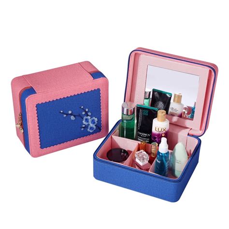 Embroidery Cosmetics Box Jewelry Box Packaging Casket Makeup Storage Box For Exquisite Cosmetics