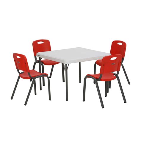 They're durable and simple to keep clean, plus they're lightweight. Lifetime Childrens Stacking Chairs 80532 4-Pack Fire Red ...