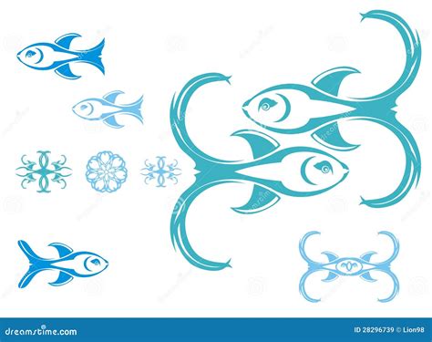 Fish Symbols Vector Stock Vector Illustration Of Fauna 28296739