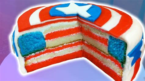 How To Make A Captain America Cake Nerdy Nummies Youtube