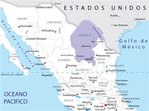 Mapa De Coahuila Coahuila Pinterest