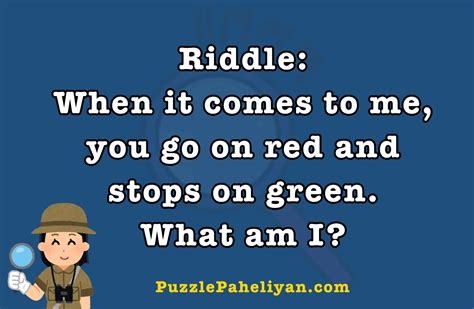 When It Comes To Me You Go On Red Riddle Puzzle Paheliyan