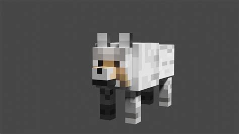 Artstation Minecraft Wolf 3d Model Resources