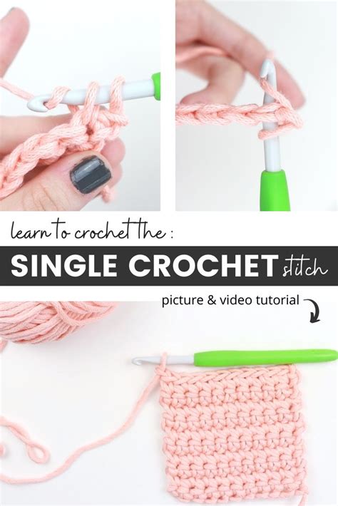 Learn To Crochet Single Crochet Stitch Picture Video Tutorial Sigoni Macaroni