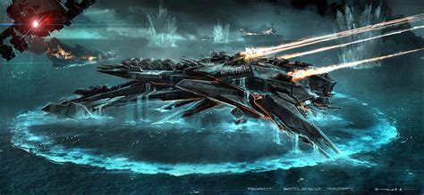 The Raw Beauty Of Battleships Alien Concept Art