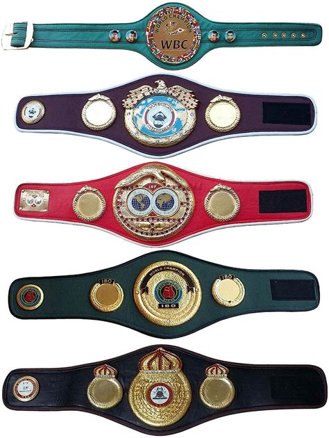 Ibo Ibf Wba Wbc Wbo Adult Boxing Champion Title Belts Set Of 5 Adult