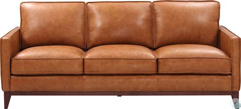 Camel Color Leather Sofa