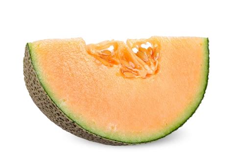 Premium Photo Slice Of Melon Isolated With Clipping Path