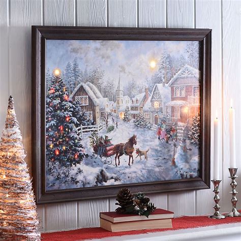 A Merry Christmas Led Framed Art Print Christmas Pictures With Lights