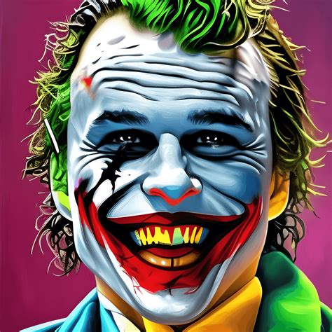 Heath Ledger Joker Abstract Art Graphic · Creative Fabrica