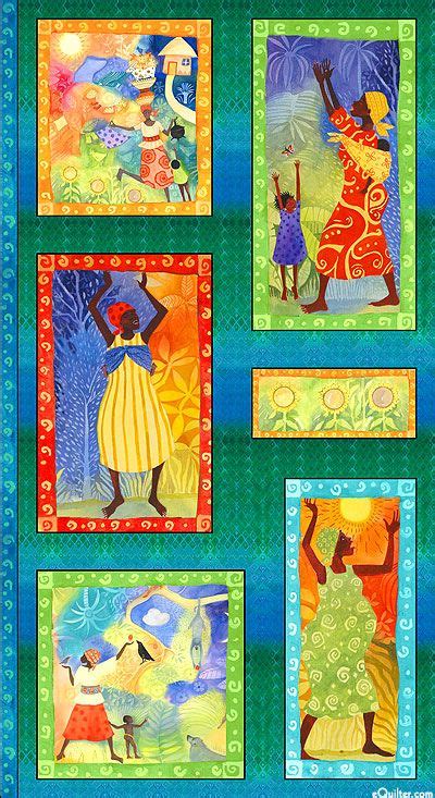 Quilt Fabric Panel Of African Mamas From The Dance Of Life