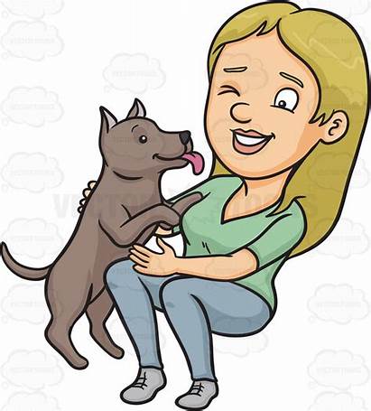 Lick Clipart Dog Woman Pet Clip Being