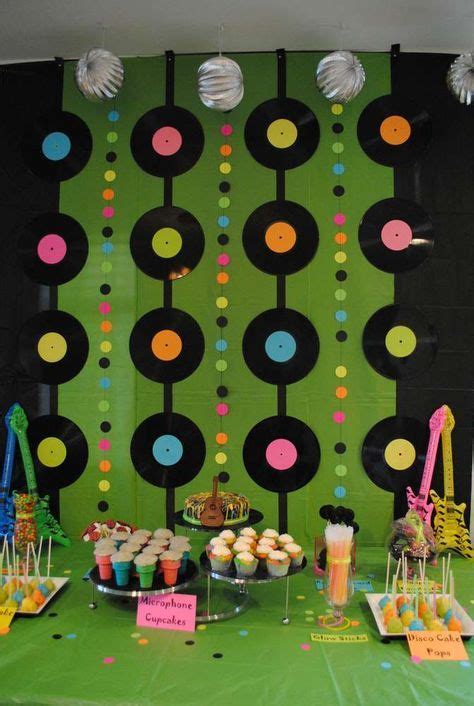 It's always a pleasure to work with a super creative parent on any party. Rock n Roll Birthday Party Ideas | Photo 24 of 27 | Catch My Party | 80s birthday parties, Music ...