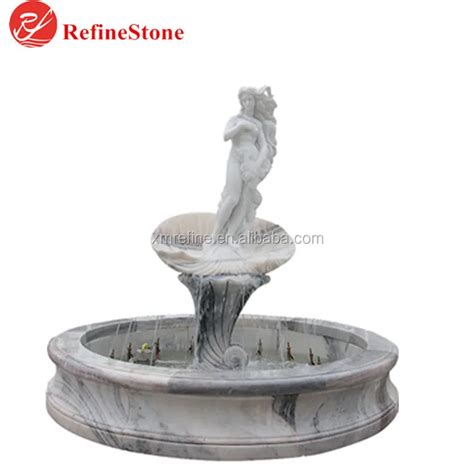 Outdoor Large Carved Naked Lady Garden Water Fountain Garden Human