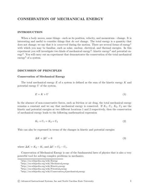 Equation In Solving The Conservation Of Mechanical Energy Tessshebaylo