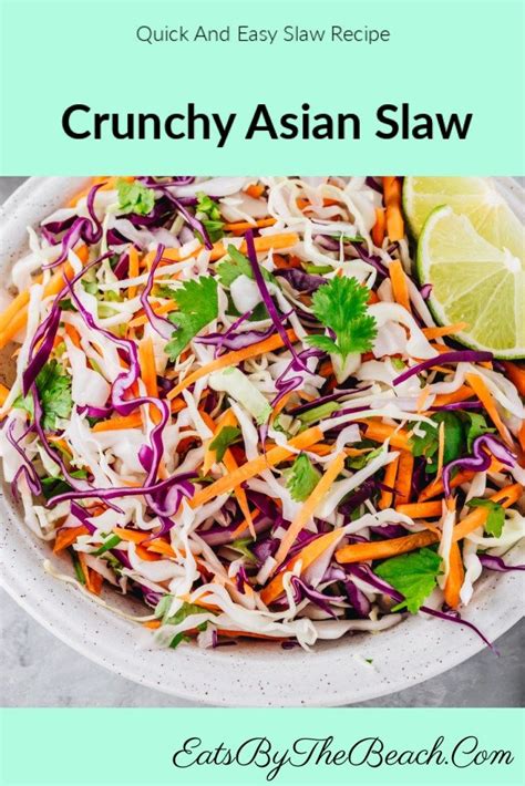 Crunchy Asian Slaw Recipe Asian Slaw Healthy Dinner Salads Yummy