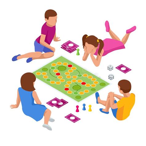 Friends Playing Board Game Stock Illustrations 954 Friends Playing