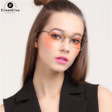 ee fashion gold glasses frames clear glasses myopia eye glasses frames for women spectacle frame