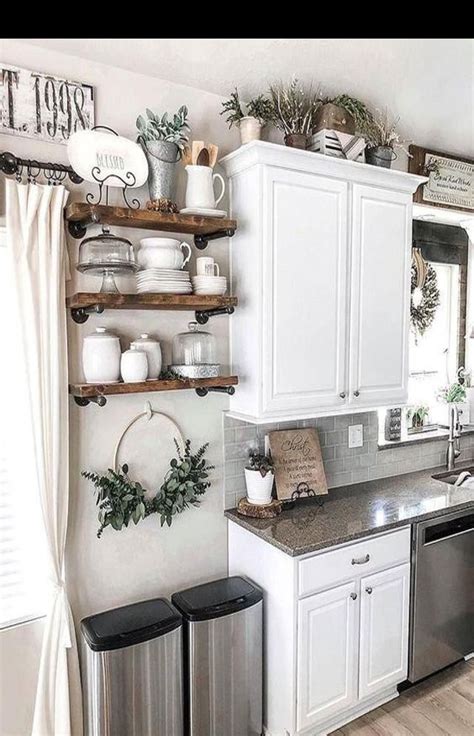 49 Cool Small Kitchen Design With Island In 2020 Farmhouse Kitchen