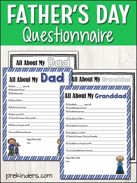 Fathers Day Activities For Kids Prekinders