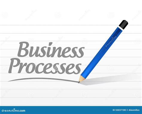 Business Processes Message Sign Concept Stock Illustration