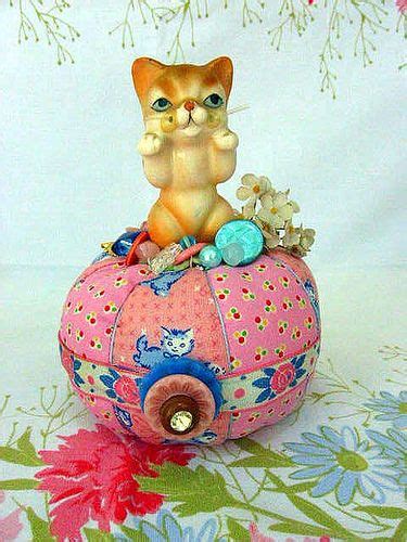 Cute Kitty Cat Pin Cushion Cute Cats Cat Pin Pin Cushions