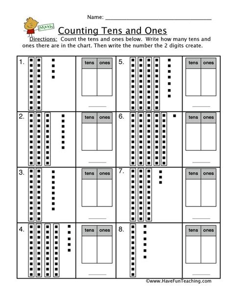 Counting Tens And Ones Worksheet