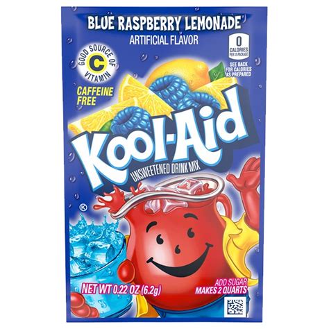 Kool Aid Blue Raspberry Lemonade Unsweetened Drink Mix 62g