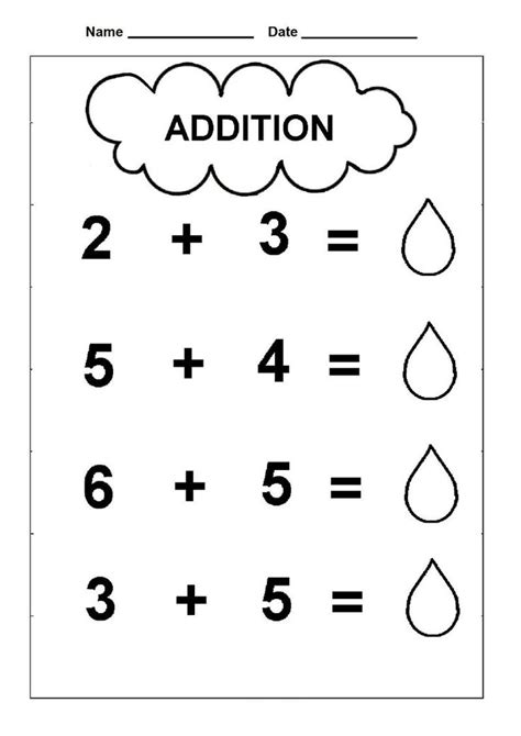 Free Simple Math Worksheets For Kindergarten Beanlopez