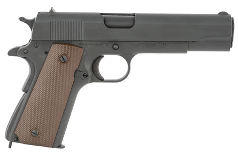 Tisas 1911 A1 Us Army 9mm Pistol With Checkered Brown Polymer Grip