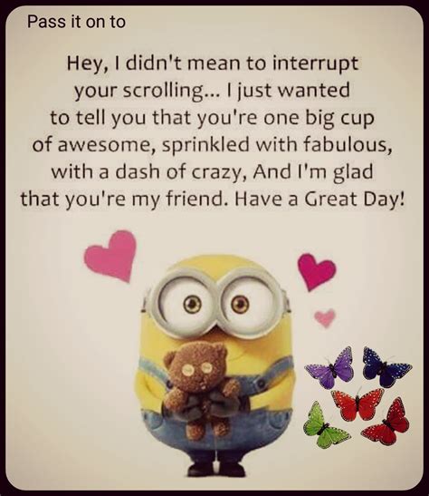 Despicable me cute minion pictures with captions.enjoy reading inspirational minions quotes. Minions Quotes of Friendship | Minions quotes, Friendship memes, Minion quotes