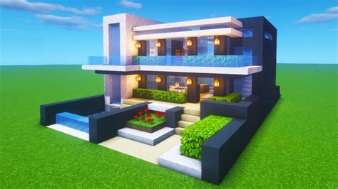 Minecraft Tutorial How To Make A Modern House 7 2020 Tutorial