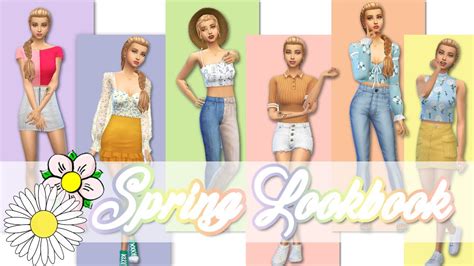 Spring Lookbook Sims 4 Custom Content Maxis Match Links Youtube