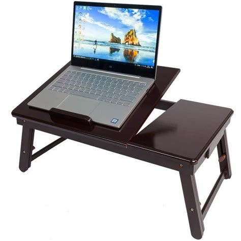Ktaxon 100 Bamboo Adjustable Folding Laptop Desk Table Foldable