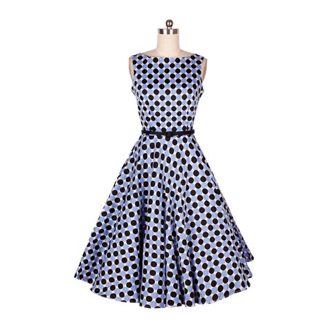 Women Polka Dot Vintage Elegant Audrey Hepburn Dress New Design Retro 50s Dresses Rockabilly
