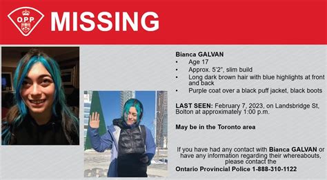 Update Missing Person Found 17 Year Old Bianca Galvan Last Seen Yesterday Afternoon Fm92