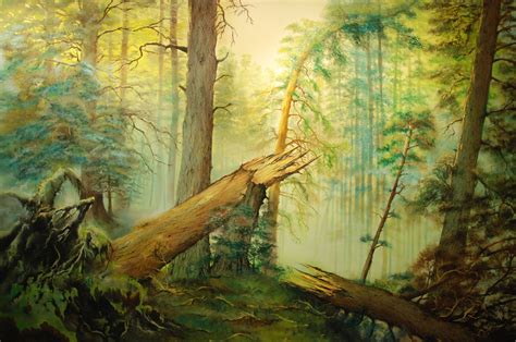Oil Painting Large Forest Painting Etsy