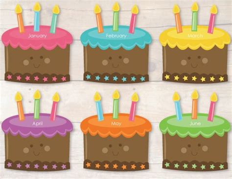 Printable Birthday Chart Template Classroom Birthday Birthday Charts