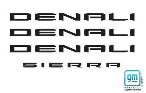 Gmc Sierra Denali Emblem Overlay Decal Letters Blackout 2019 2022
